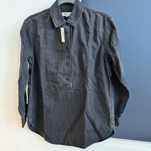NWT Madewell denim popover charcoal